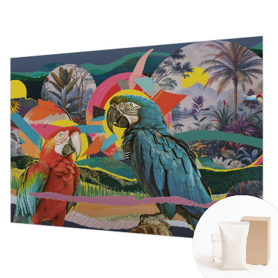 Custom size wall mural Exotic birds