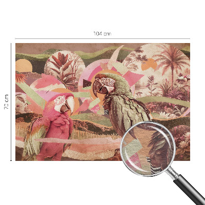 Modern wall mural for living room Tropical birds