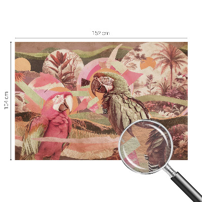 Modern wall mural for living room Tropical birds