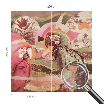 Modern wall mural for living room Tropical birds