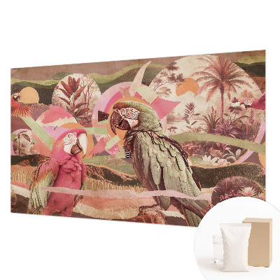 Modern wall mural for living room Tropical birds