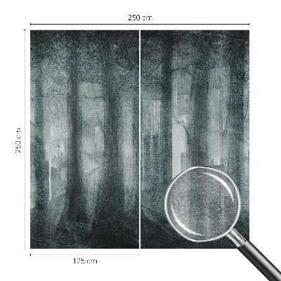 Modern wall mural Mysterious forest