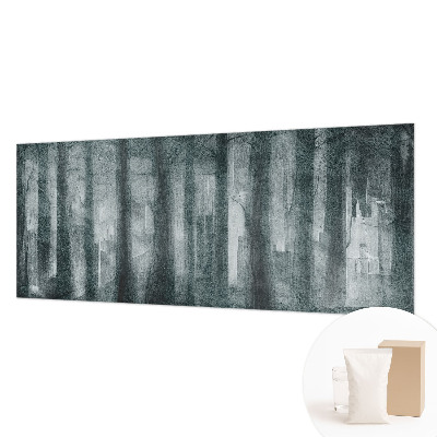 Modern wall mural Mysterious forest