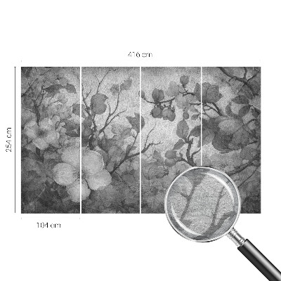 Decorative wall mural for living room Flower branch