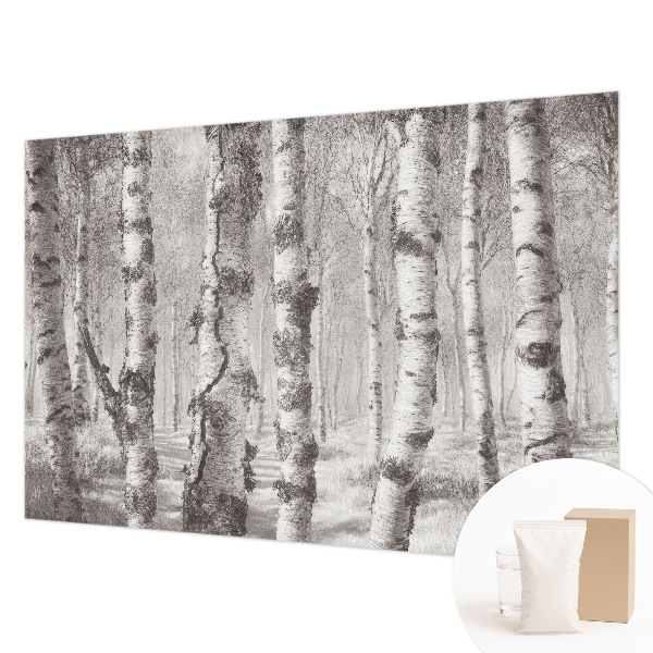 Photo wallpaper Birch forest