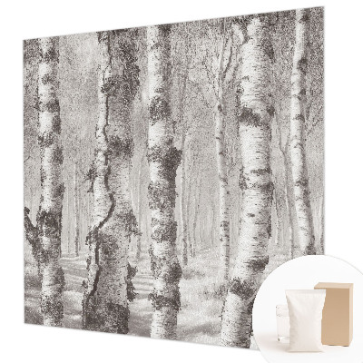 Photo wallpaper Birch forest