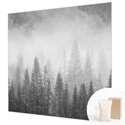 Modern wall mural for living room Forest fog