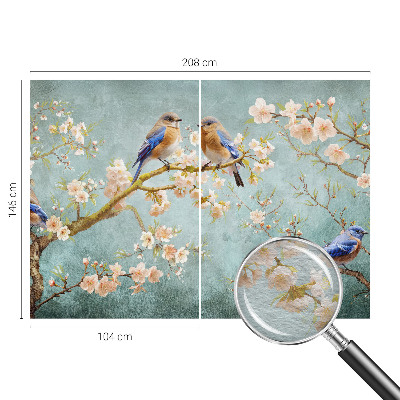 High quality wall mural wallpaper Spring birds