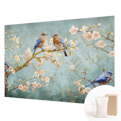High quality wall mural wallpaper Spring birds