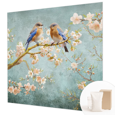 High quality wall mural wallpaper Spring birds