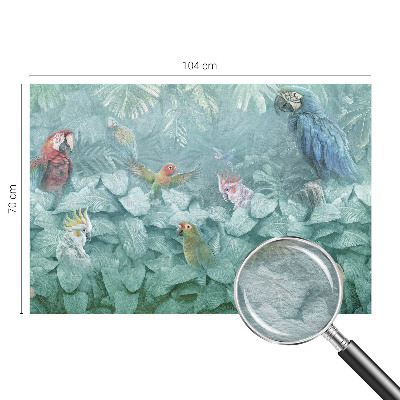 Decorative wall mural for living room Exotic birds