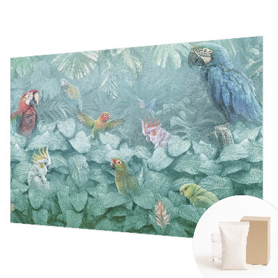 Decorative wall mural for living room Exotic birds
