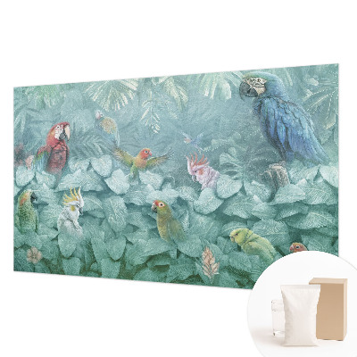 Decorative wall mural for living room Exotic birds