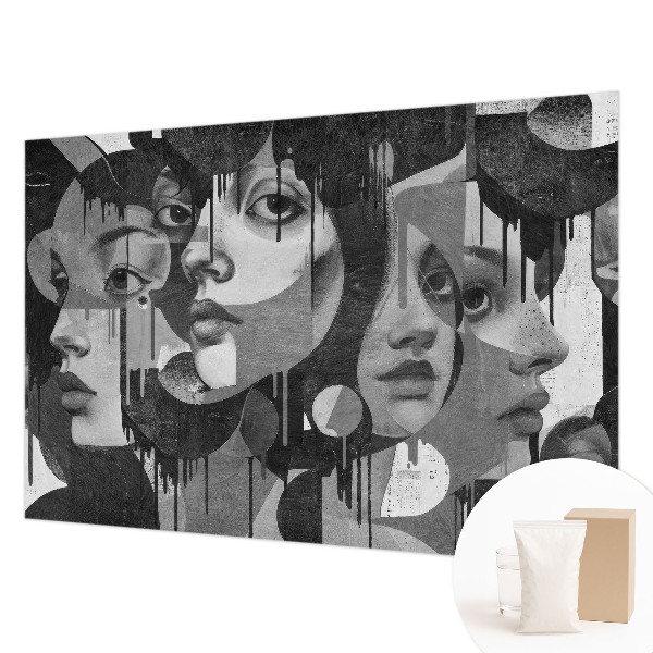 Non-woven photo wallpaper Women's faces