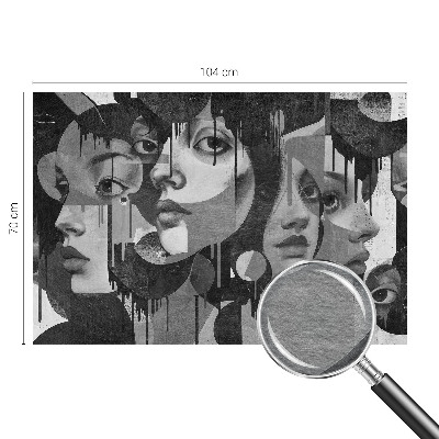 Non-woven photo wallpaper Women's faces