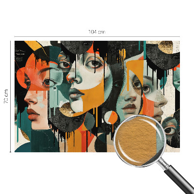 Wall mural Colorful faces