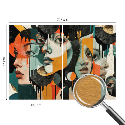 Wall mural Colorful faces