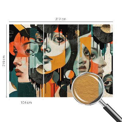 Wall mural Colorful faces