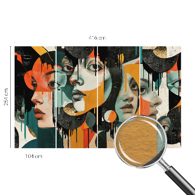 Wall mural Colorful faces