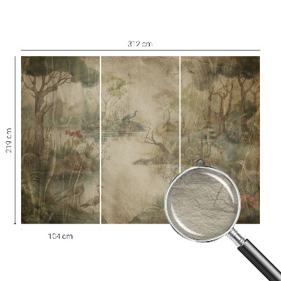 Photo wall mural Forest scene