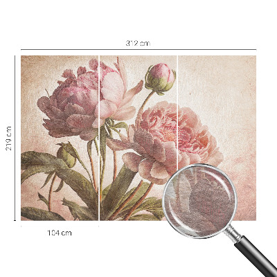 Wall mural for bedroom Delicate peonies