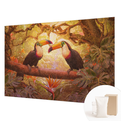 Bedroom wall mural wallpaper Colorful toucans