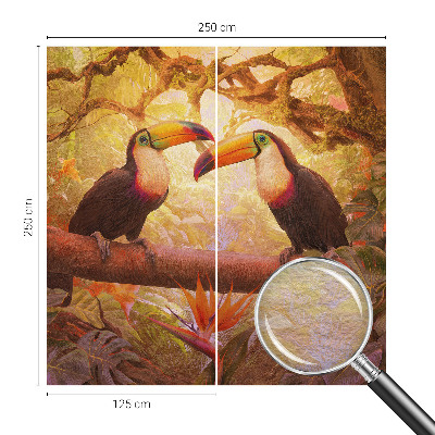 Bedroom wall mural wallpaper Colorful toucans
