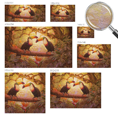 Bedroom wall mural wallpaper Colorful toucans