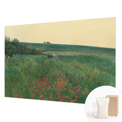 Modern wall mural for bedroom Poppy fields