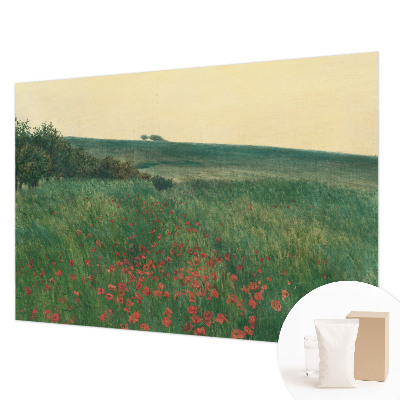 Modern wall mural for bedroom Poppy fields