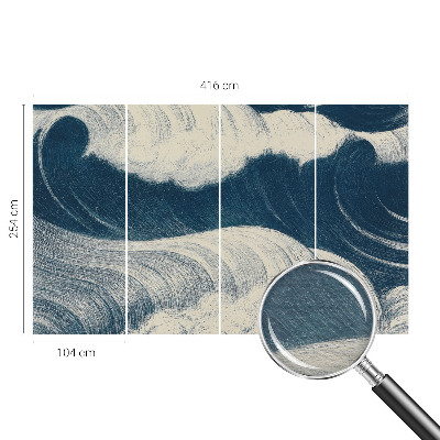 Modern wall mural for living room Sea waves