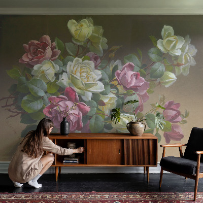 Premium wall mural for bedroom Floral elegance