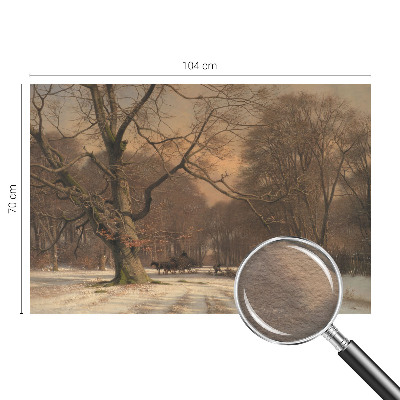 Wallpaper mural for living room Winter landscape