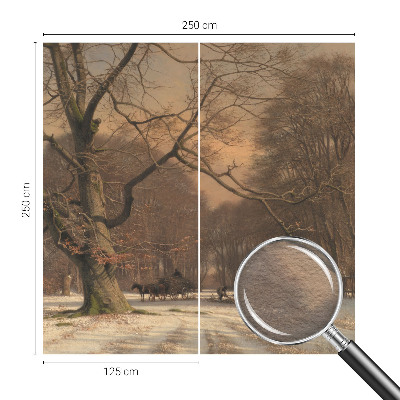 Wallpaper mural for living room Winter landscape
