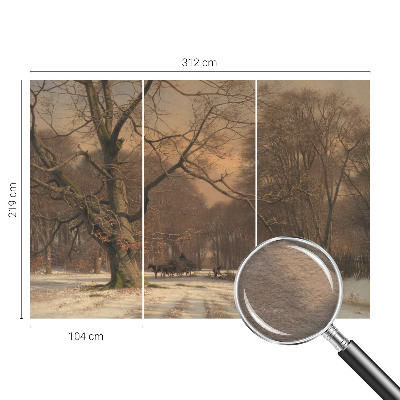 Wallpaper mural for living room Winter landscape