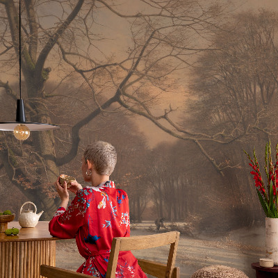 Wallpaper mural for living room Winter landscape