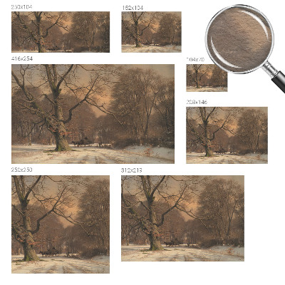 Wallpaper mural for living room Winter landscape