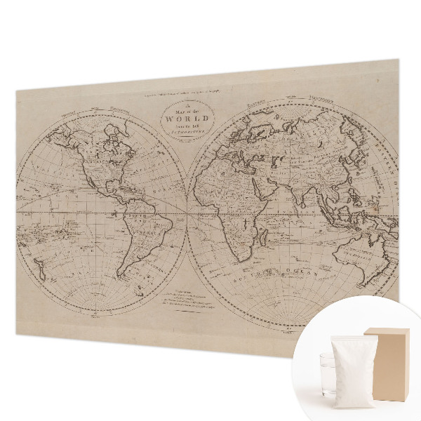Bedroom wall mural wallpaper Old map