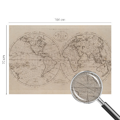 Bedroom wall mural wallpaper Old map