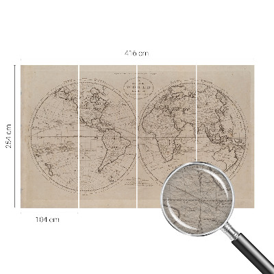 Bedroom wall mural wallpaper Old map