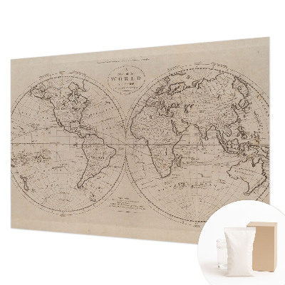 Bedroom wall mural wallpaper Old map