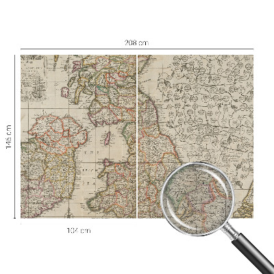 Large wall mural Antique map