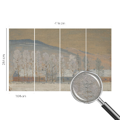 Custom size wall mural Winter scenery