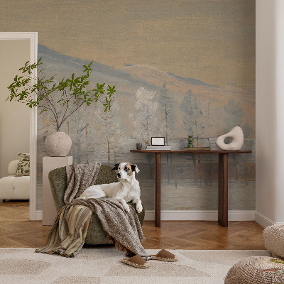 Custom size wall mural Winter scenery