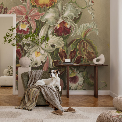Modern wall mural for bedroom Floral elegance