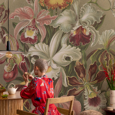 Modern wall mural for bedroom Floral elegance