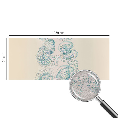 Modern wall mural for living room Sea jellyfish