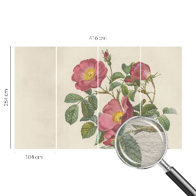 Decorative wall mural for living room Rose motif