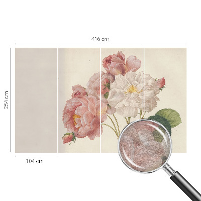 Non-woven wall mural Romantic roses