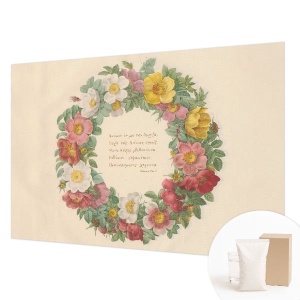 Non-woven photo wallpaper Floral wreath